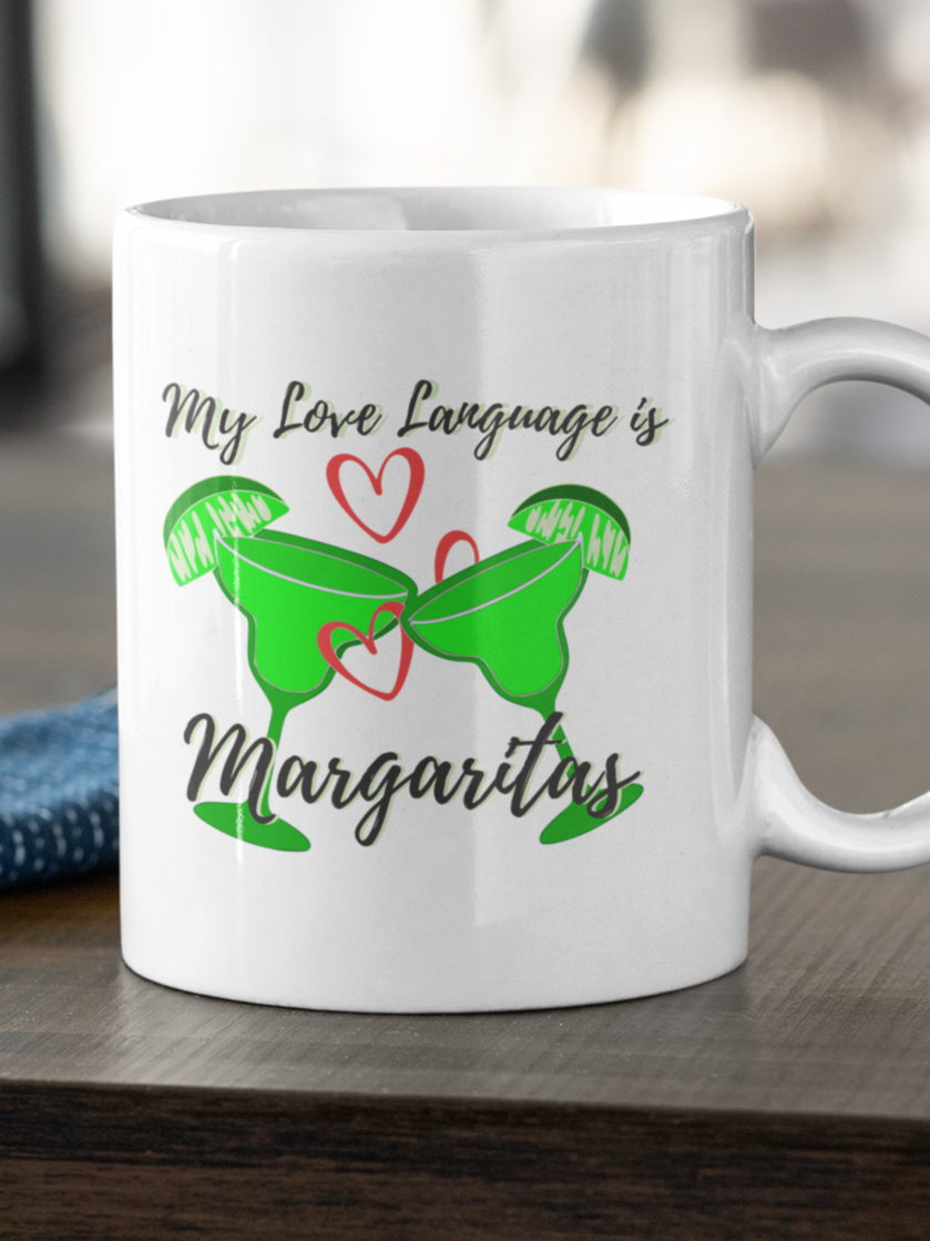 MUG and COASTER - Margarita Love Language 15oz WHITE